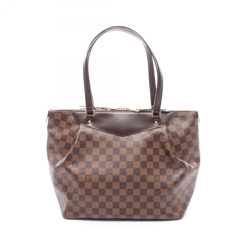 Louis Vuitton Westminster Damier Tote Bag Canvas Leather Ebene Brown